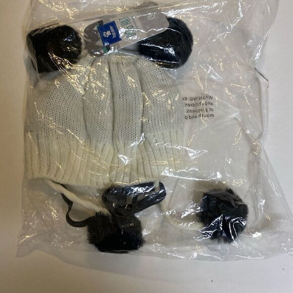Top Paw NWT Black/White Large Panda Hat - Picture 2 of 3